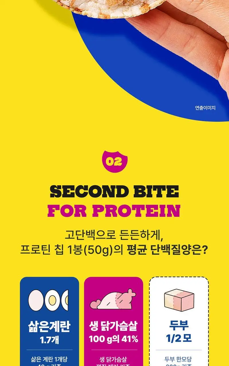 [허닭BITE] 실온 저당 프로틴칩 50g 2종 8개입 상세페이지 10